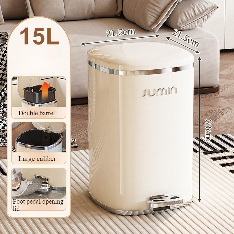 Pedal Trash Can Bathroom Litter Bins Kitchen Luxury Food Waste Disposal Bin Living Room Large Storage Garbage Can Accessories