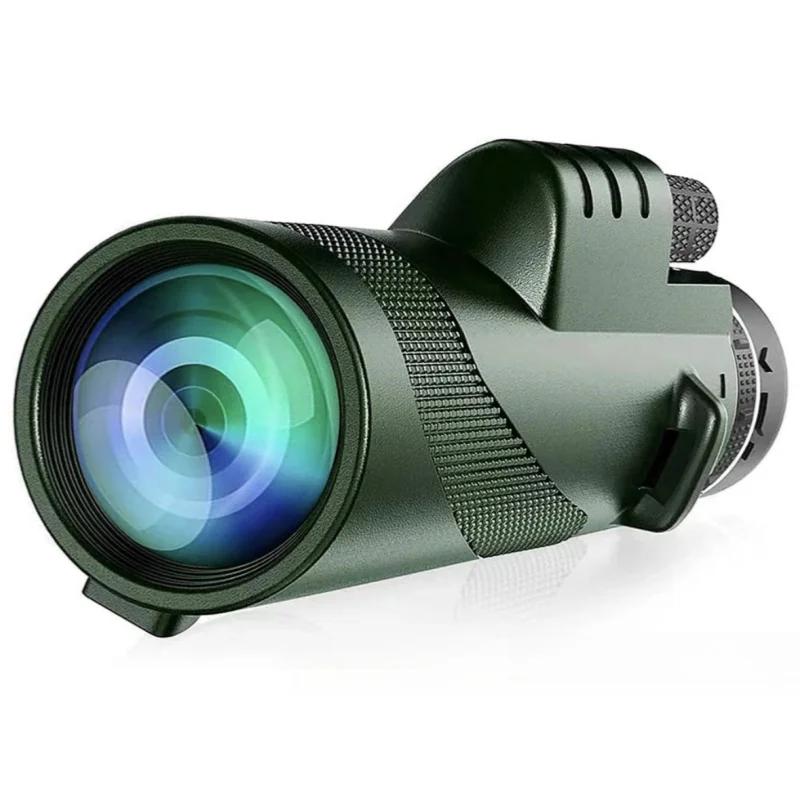 

80x100 HD Монокуляр для адаптера смартфона, телескоп зі штативом з призмою BAK4 для спостереження за птахами, полювання, пішого туризму, активного відпочинку в кемпінгу