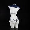Cosplay Student Uniform Erotic Bra And Panty Set Women's Bow Open Bra Sexy Lingerie Set Nightdress Sexy Costumes