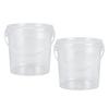 Leakproof Food Containers 2PCS Round Buckets, with Lid And Handle Disposable Containers, Moisture Proof Jars Stackable Food-grade Plastic Storage