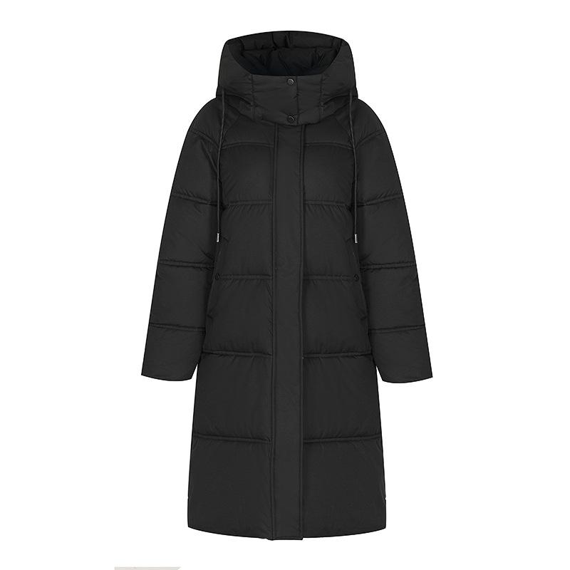 Down cotton jacket schoolgirl long over the knee loose ins loose bread suit thickened cotton jacket winter new padded jacket jacket