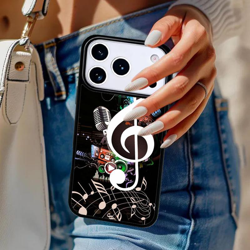 Musical Music Note Phone Case For iPhone 17 Air 14 15 13 12 Max Cover For Apple 16e 11 Pro Max Plus Coque