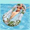 Flower Pattern Inflatable Lounger Portable Floating Bed Foldable Water Chair Wholesale