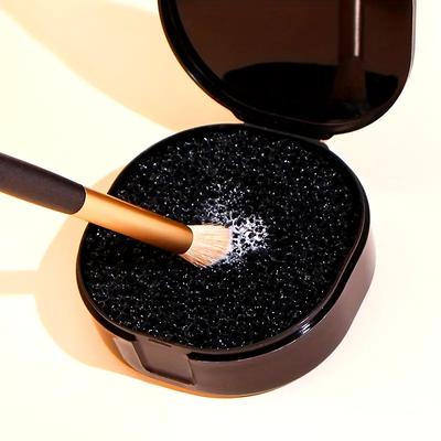 Portable Makeup Brush Cleaning Box Dry Cleaning Sponge Brush Box Blush Brush Free Cleaning Tool