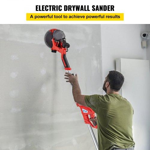VEVOR Electric Drywall Sander 750W Drywall Sander Foldable Sheetrock Sander with Telescope Handle Electric Sander Variable Speed 800-1750RPM Wall