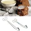 Stainless Steel Food Tongs Kitchen Utensil Buffet Cooking Tool Anti Heat Bread Clip Pastry Clamp for Desserts Salads BBQ