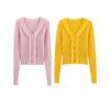 2025 Spring Women's European & American Fashion Slimming Casual Knit Cardigan