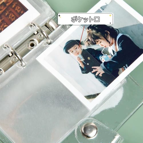 Seimeinoki Cute Korean-Style Transparent Trading Card Case, 3-Pack, Collectible Book, Holds 25 3-inch Photos, Mini Album, Loose-Leaf Binder with Keych