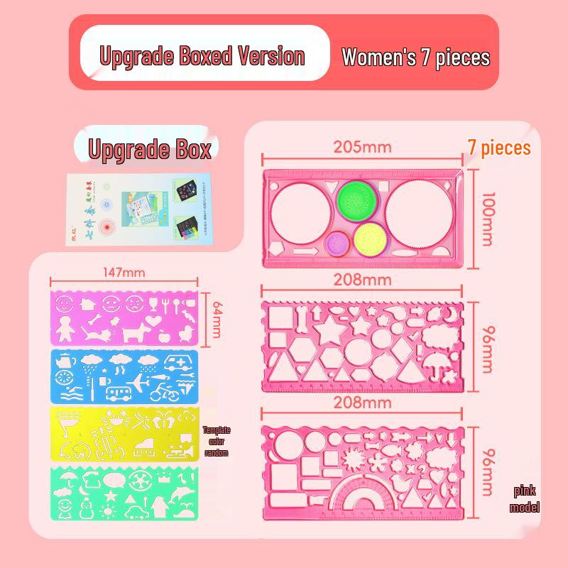 Multifunktionelles Magisches Kaleidoskop-Lineal: Vielseitiges Zeichenwerkzeug für Grundschüler