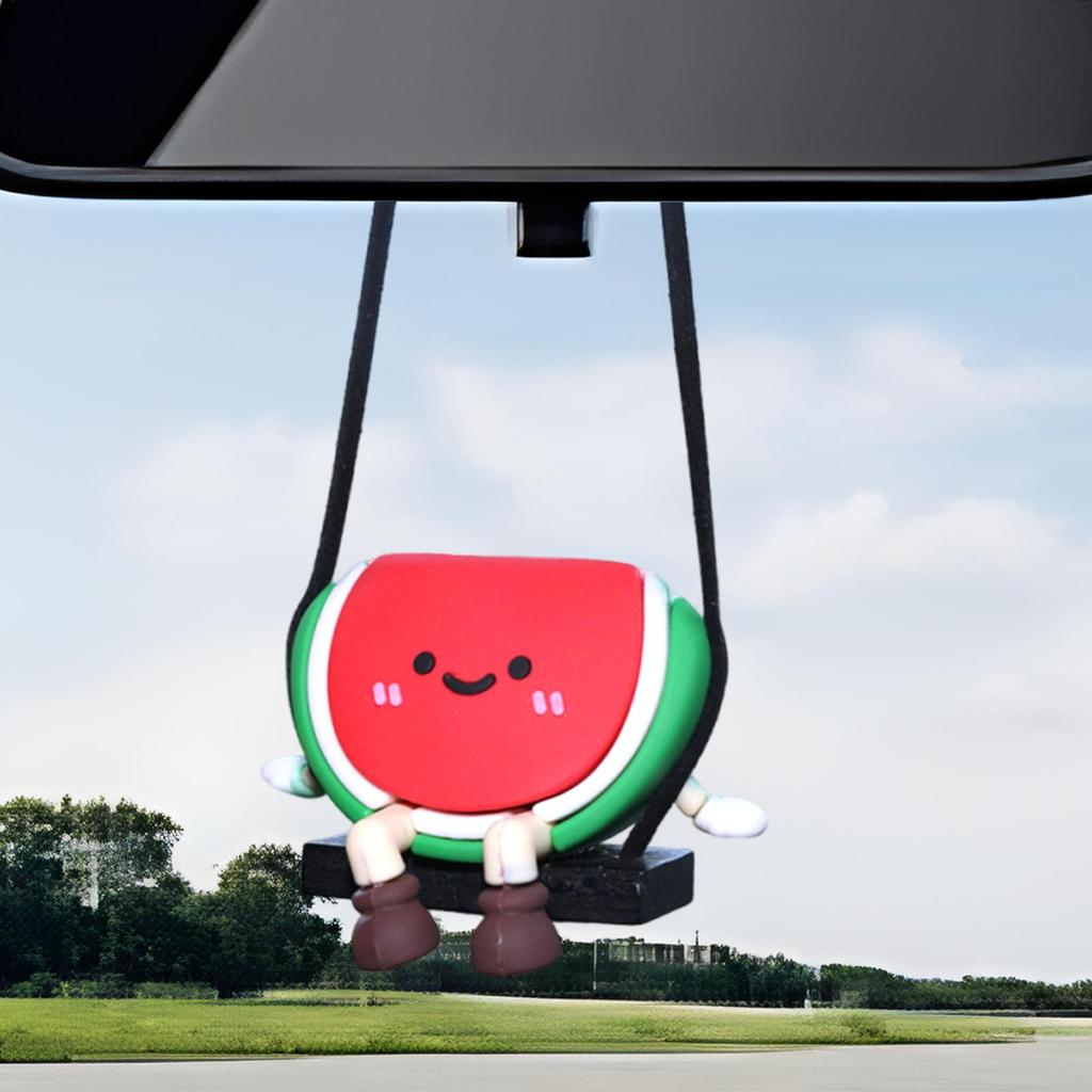 Rearview Mirror Decor Fruit Shape Ornament Cute Swing Car Pendant for Automobile Truck SUV Trailer Vehicle Home Dorm