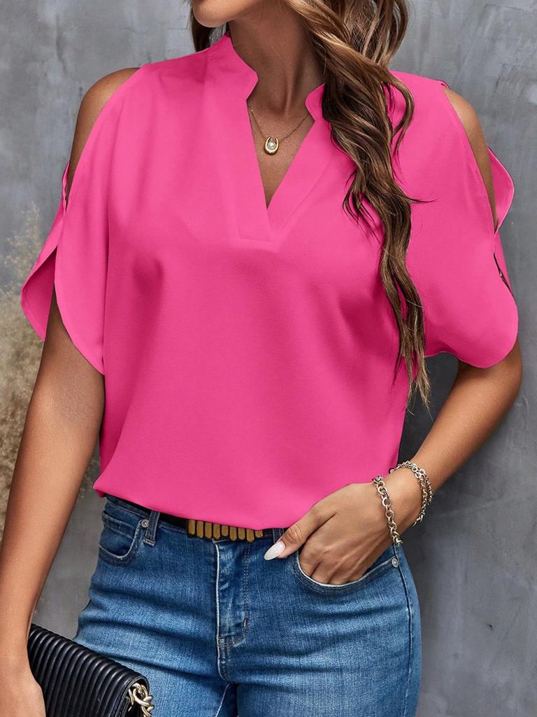 Women's Summer New V-Neck Elegant Fashion Off-Shoulder Top