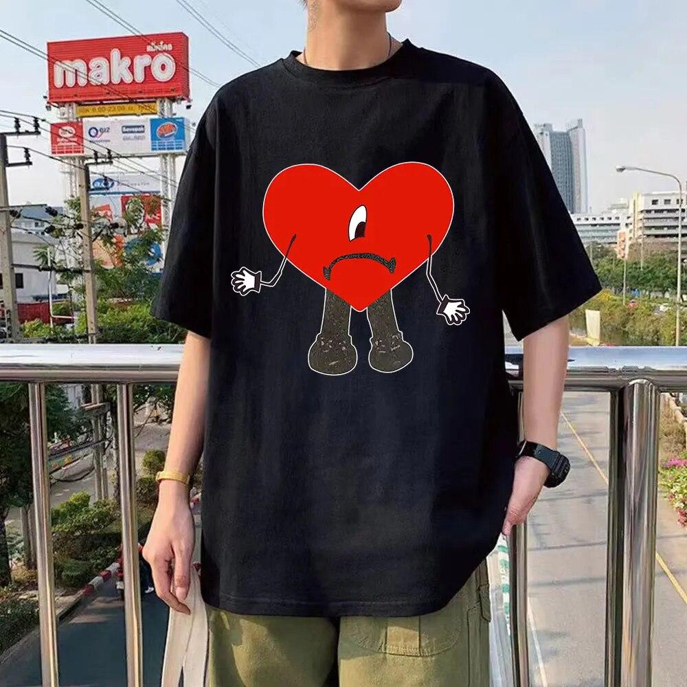 

Bad Bunny UN VERANO SIN TI Music Album Print T Shirt Harajuku Unisex Hip Hop Streetwear T Shirts Summer Simple Oversized T-shirt