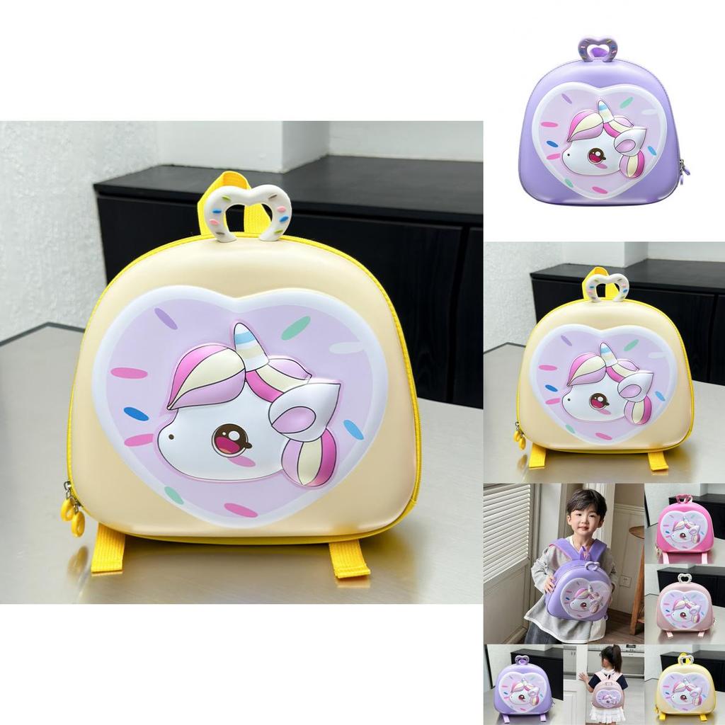 Kids Boys Girls Backpack With Unicorn Motif And Reinforced Stitching For Kindergarten Use