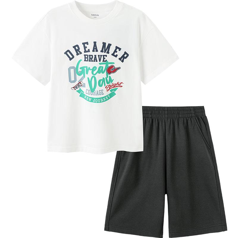 Balabala Boys' Short-sleeved T-shirt & Pants Set
