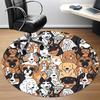 1pc Dogs Pets Office Round Area Rug, Indoor Mat Suitable For Office, Under Office Chairs Bedroom Living Room Home Decor, Room Deco