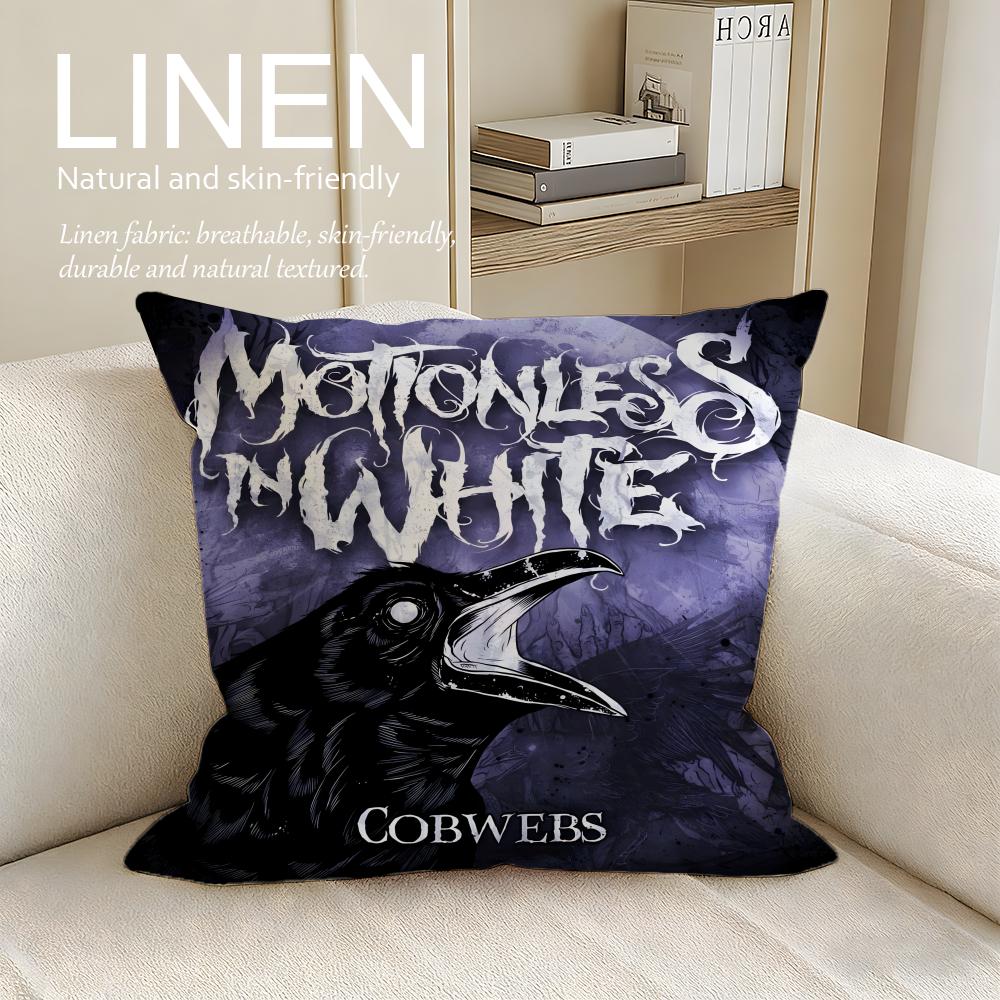 Music Motionless In White Cushion Cover Pillowcase Set Pcs x x Breathable Washable Sofa Cushion Cover