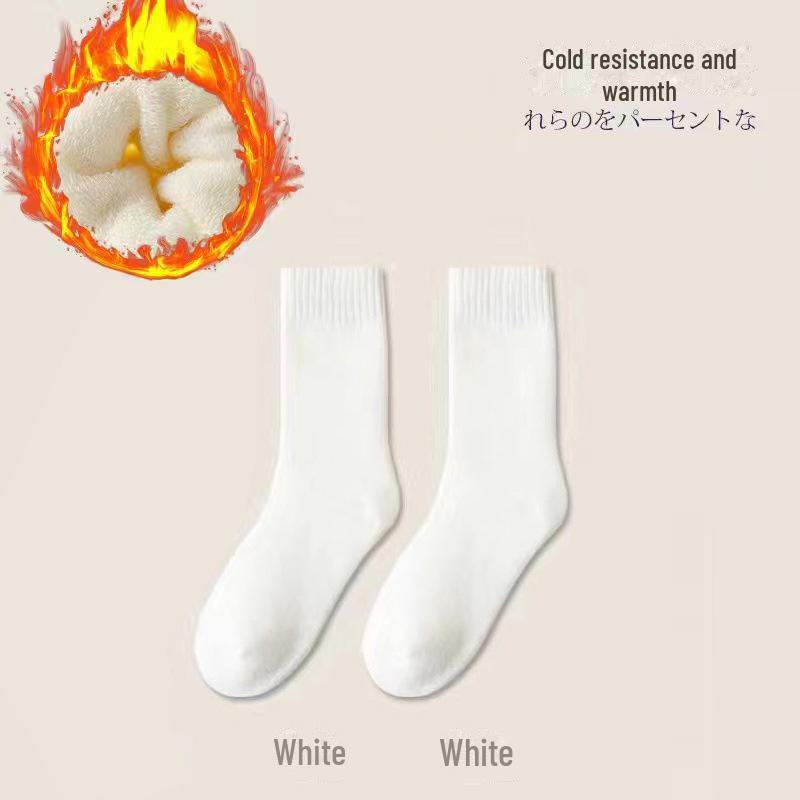 Women's Velvet Thick Winter Socks - Mid-Tube Warm Terry Floor Socks