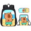 Student Schoolbag Large Capacity Backpack Double Layer Backpack Satchel Pencil Case Versatile Storage