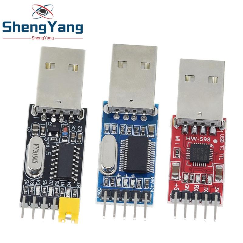 TZT 3pcs/lot =1PCS PL2303HX+1PCS CP2102+1PCS CH340G USB TO TTL for arduino PL2303 CP2102 5PIN USB to UART TTL Module