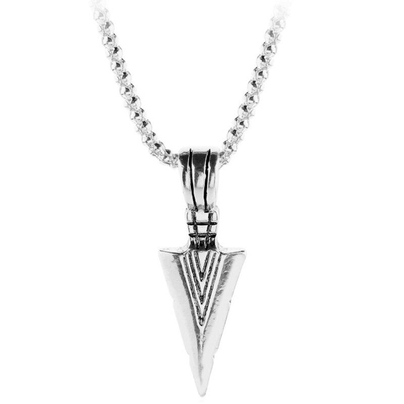 Men 'S Design Matte Long Necklace With Arrow Pendant Jewelry Chain Hip Hop Punk Rock Christmas Halloween Gift For Men