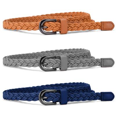 Lässiger geflochtener Wachsseilgürtel Damen Gürtel Dornschließe Kleidung Dekorativer Gürtel