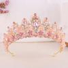 Princess Diadem Handmade Bridal Tiara Exquisite Luxurious Crystal Crown Sparkling Ornate Baroque Headpiece Bride