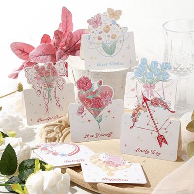 10 Pcs Floral Grußkarten Handgemachte Blumensträuße Leere Karte für Mutter