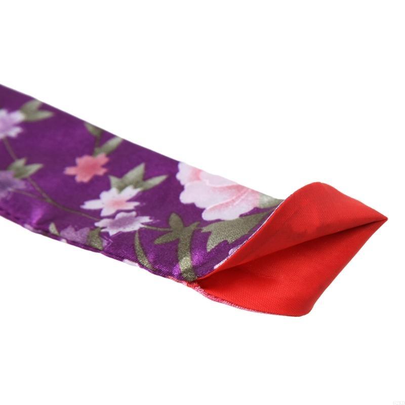 62KD Elegant Silk Hand Fan Bag Holder Folding Hand Fan for Case Party Wedding B