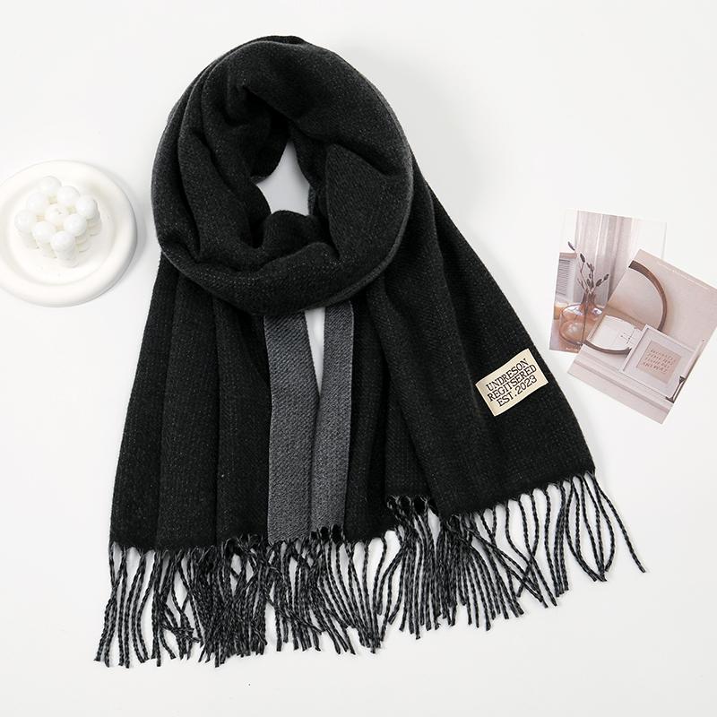 New Winter Cashmere Scarf For Women Long Warm Cashmere Shawl Hijab Wrap Female Solid Pashmina Bandana Head Scarf Bufanda