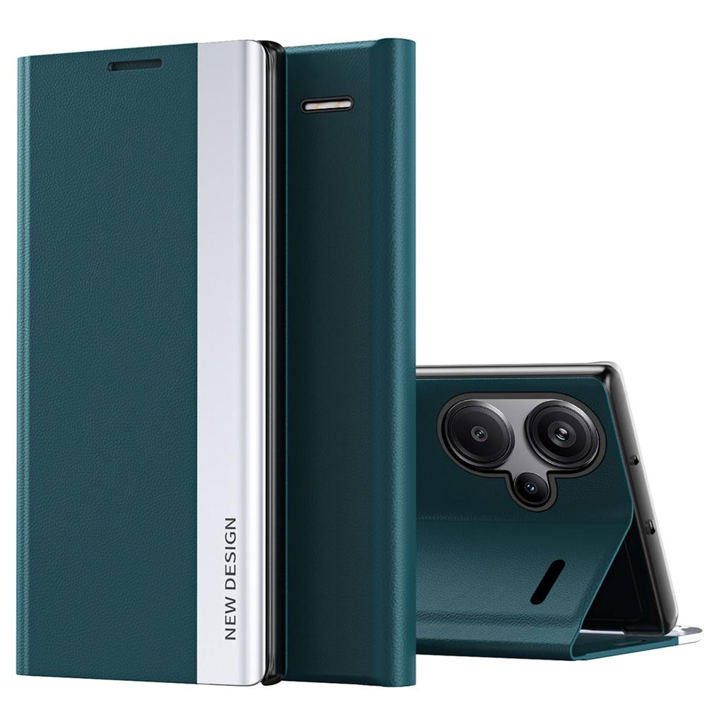 For Xiaomi Redmi Note 13 Pro+ 5G Cell Phone Case Anti-fall PC Shell PU Leather Cover