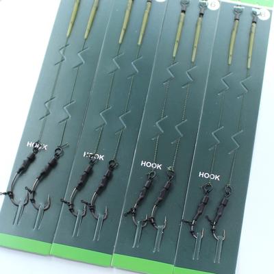 Attrezzatura per la pesca alla carpa, montature per capelli Ronnie pronte all'uso, ami da pesca alla carpa, misura 2#4#6#8, attrezzatura da pesca, accessori per la pesca