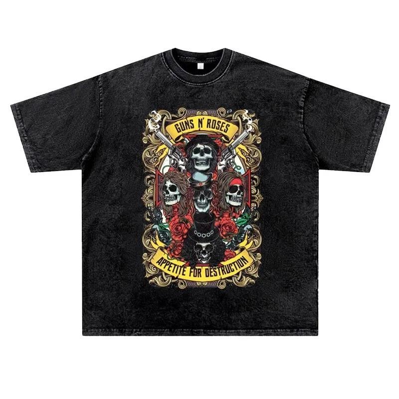 Skull skull T-shirt shirt undershirt undershirt cotton Black L