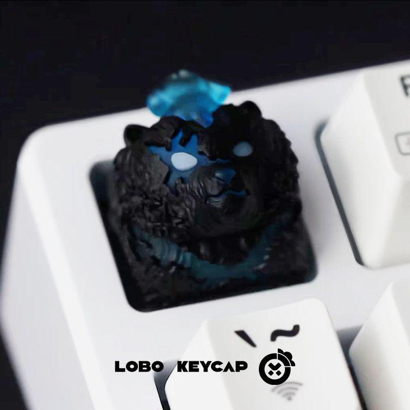 Shadow Legion Translucent Anime Resin Keycaps - Personalized, Cartoon-Inspired Mechanical Keyboard Accessories