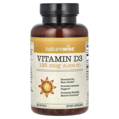 Vitamin D3, 125 µg (5.000 IE), 360 Weichkapseln