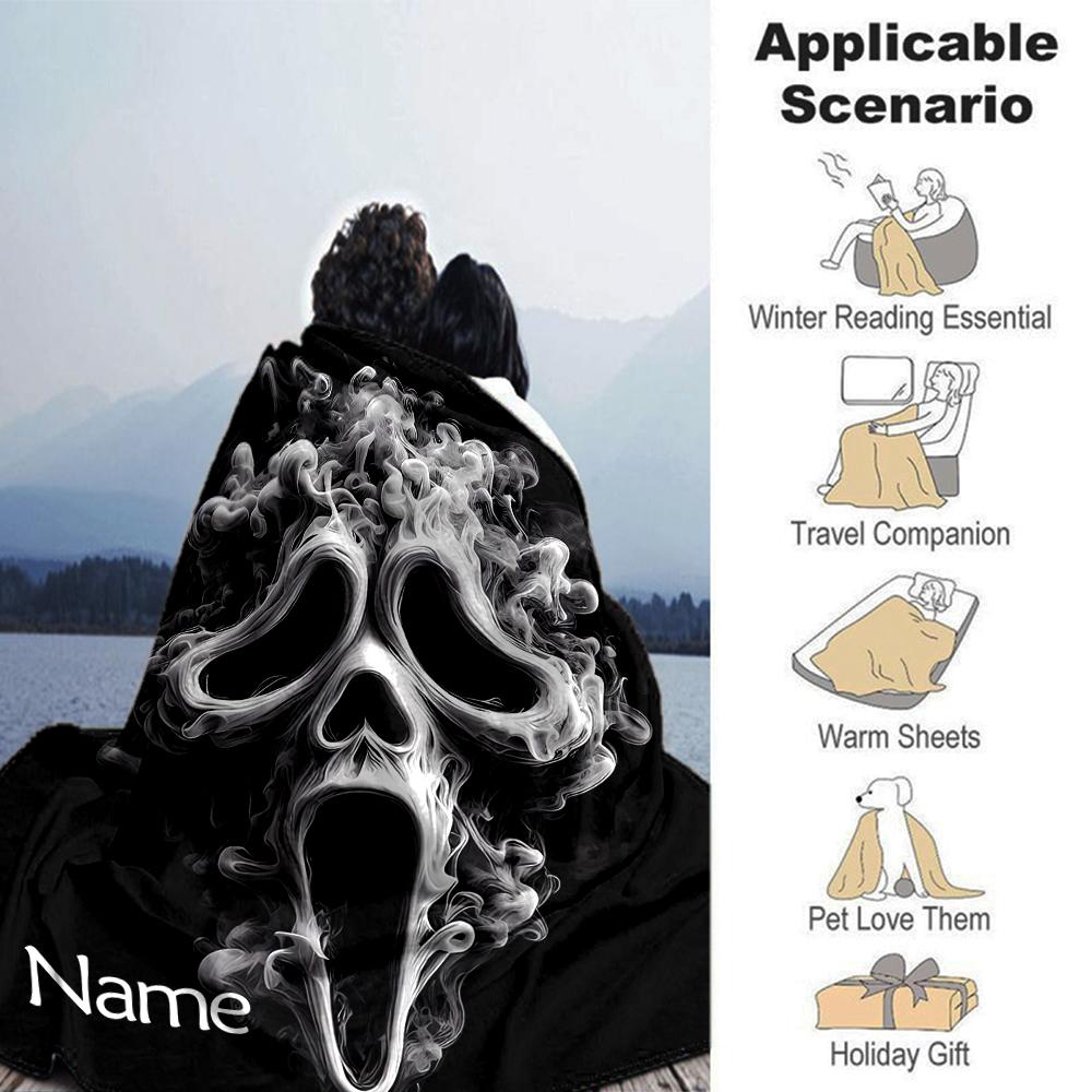 Customiz Name Personality Horror movies Blanket Soft &Warm Sofa Office Bed Travel Lunch Break Blanket, Gift Suitable All Seasons