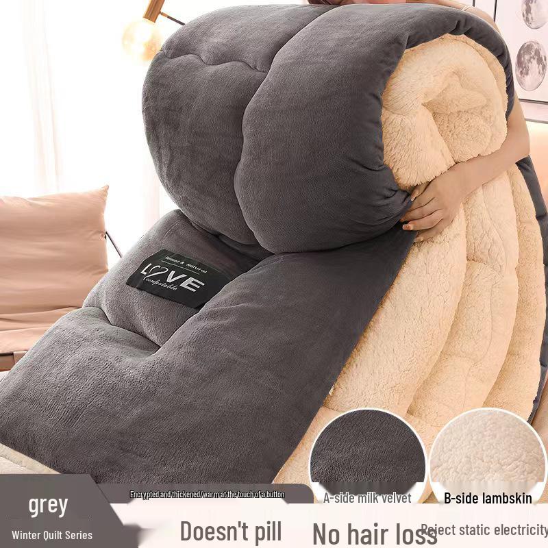 

Уютное зимнее одеяло из бархата из овечьей шерсти - Утолщенное, теплое и идеально подходящее для общежитий или односпальных кроватей 100*150cm (Random Pattern)