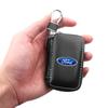Auto Schlüsselanhänger Hüllen Herren Schlüsselhalter Echtes Leder Auto Schlüssel Geldbörsen Tasche Für Ford Focus Mondeo Kuga Fiesta MK7 Escort Explorer Edge 2 4 MK2 MK4