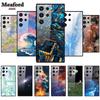 For Samsung S24 S25 Ultra Hard Tempered Glass Case Back Colorful Bumper For Samsung Galaxy S24 FE S 24 25 Cover S25 Plus Funda