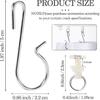 60 Pcs Shower Curtain Track Gliders Hooks Pack of 30 Pieces Hooks and 30 Pieces Gliders for Rails and Tracks(White,Classic Style)