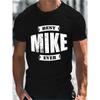 Best Mike Men'S Pattern T-Shirt | Casual Crew Neck, Short Sleeve, Breathable Streetwear, Perfect for Father'S Day or Valentine'S Day Gift