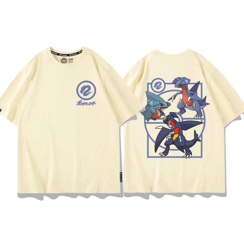 Pokémon Joint Tshirt Childrens Summer Mens and Womens Geng Gui Super Dream Clothes Boys Pokémon Short Sleeves