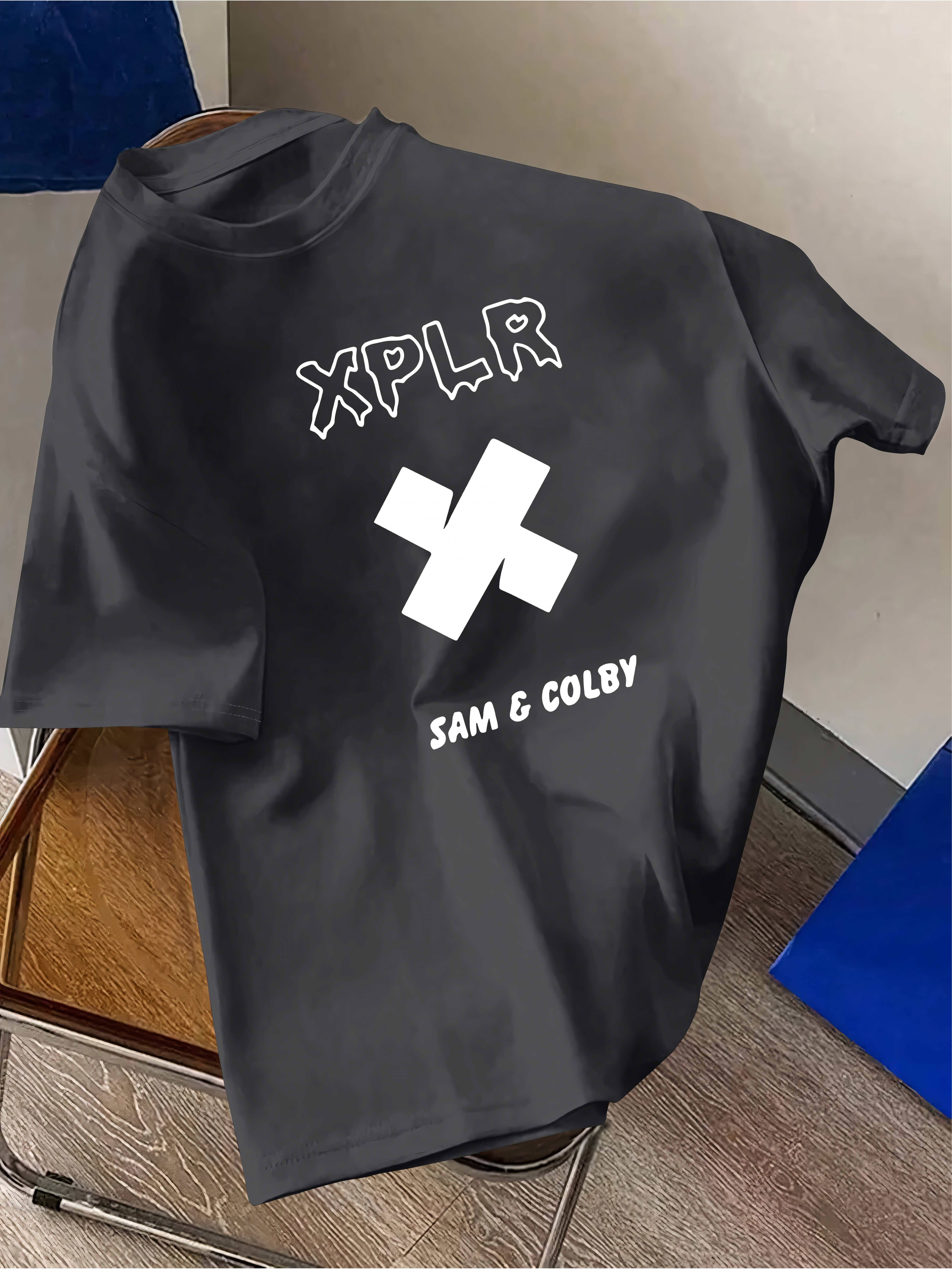 

Graphic T-shirt - Black Casual Summer Tee with XPRL & Sam COLOBY Design XXXL