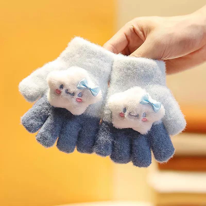 Baby Gloves for Winter, Cute and Warm for Toddlers, Boys and Girls, Five-Fingered Plush Gloves for Babies