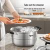 304 Stainless Steel Double-Layer Steamer Pot