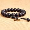 Men's Wooden 12MM Buddha Buddhist Prayer Beads Tibet Mala Bracelet F0U7