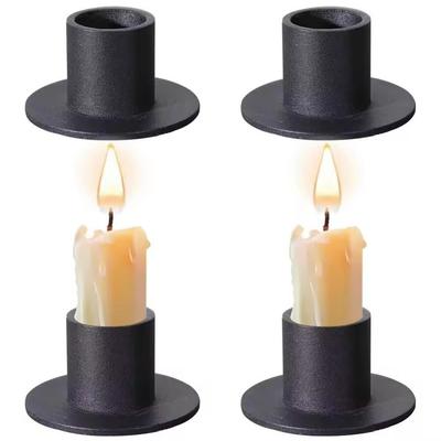Decorative Retro Candle Holders Round Sturdy Candlestick Holder Iron Decorative Candle Stand Wedding Party