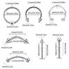 40Pcs/lot Stainless Steel Ear Piercings Helix Piercings Eyebrow Lip Labret Rings Earring Tragus Barbell Piercings Body Jewelry