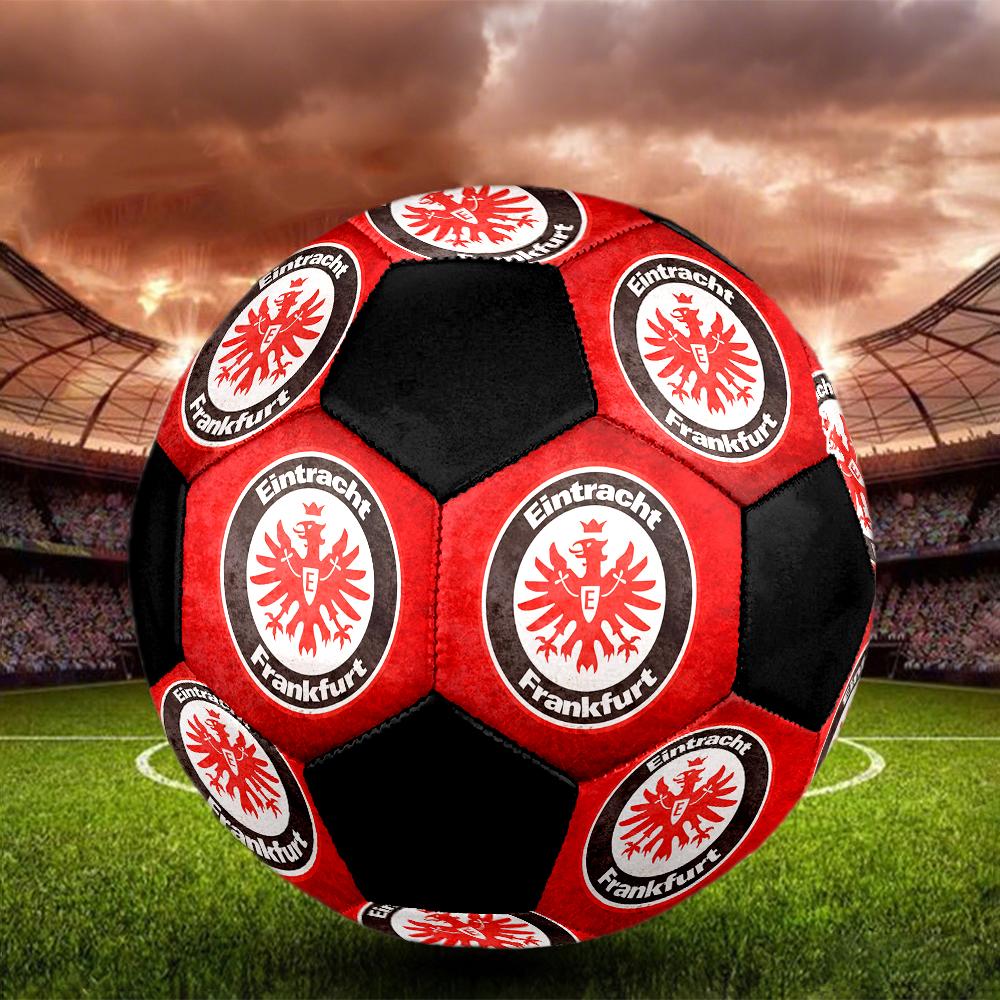TAGLIA 5 Pallone da Calcio Eintracht Frankfurt Colorato Per Tutte le Età Cucito a Macchina PVC Pronto per la Competizione Resistente Alta Rimbalzabilità