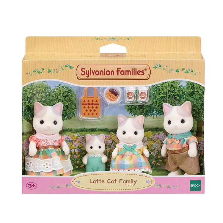 [toytron] Sylvanian Families Latte Cat Family Figure Set - 5738