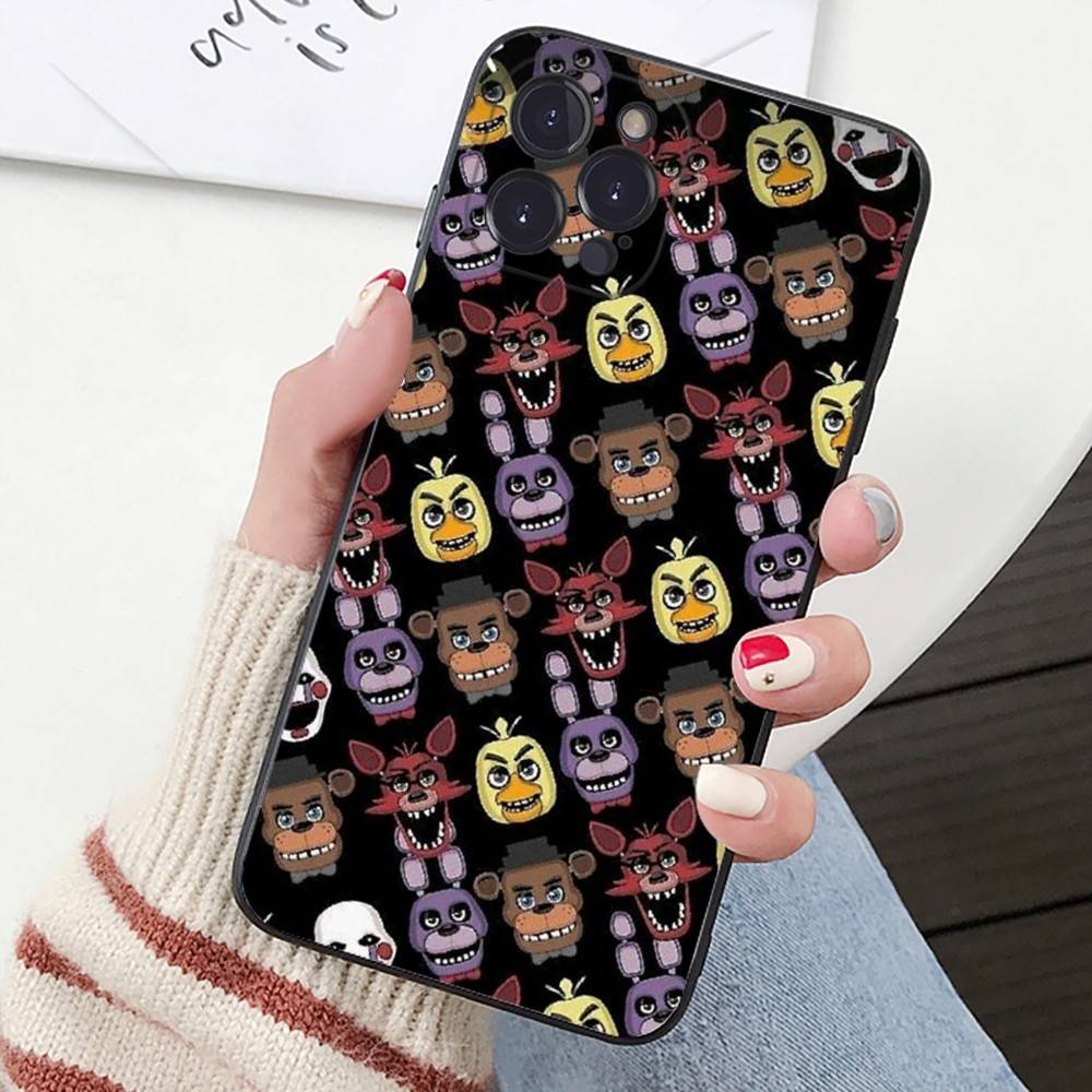

Игровой чехол для телефона Five Nights At Freddys для iPhone 17 16 15 14 13 12 11 Pro Max Plus Черный корпус iPhone 12pro max
